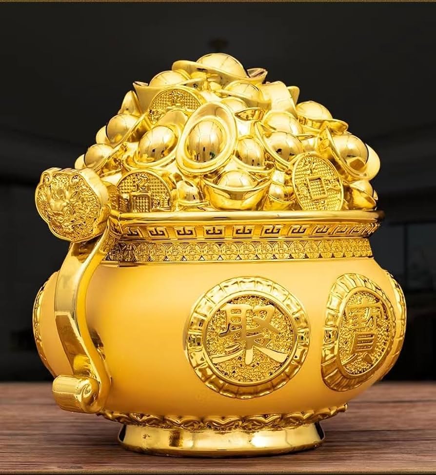 Amazon.com: Thcbme 金元宝摆件聚宝盆储钱罐创意家居玄关客厅